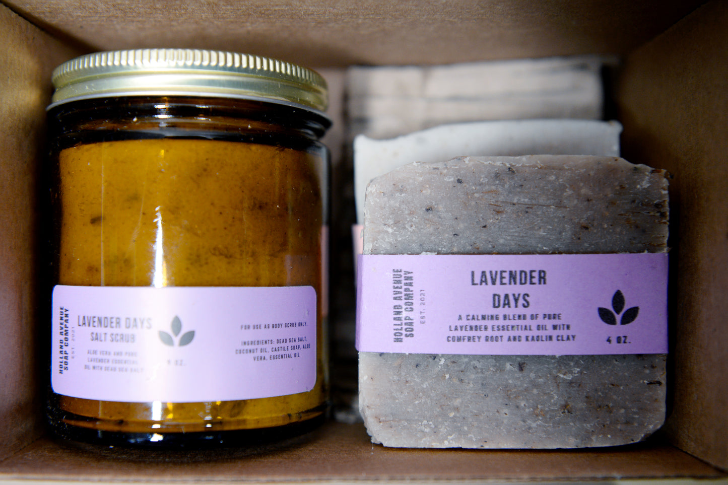 Salt Scrub + Two Bar Soap Gift Box