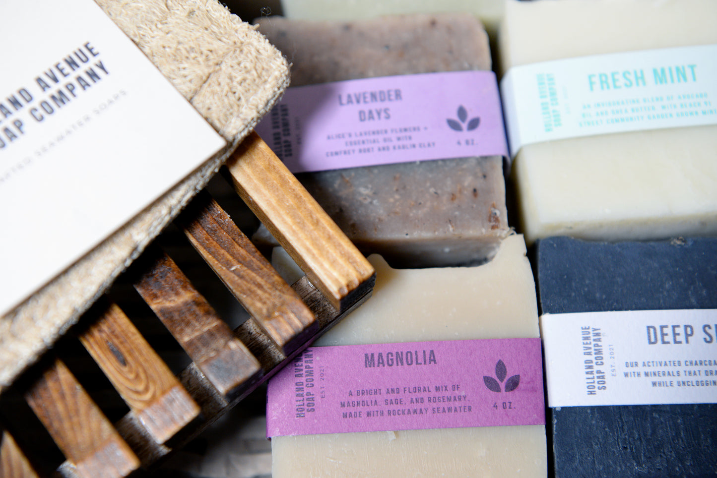 Four Pack + Loofah + Soap Dish Gift Box