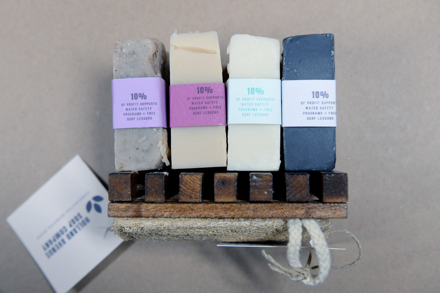 Four Pack + Loofah + Soap Dish Gift Box